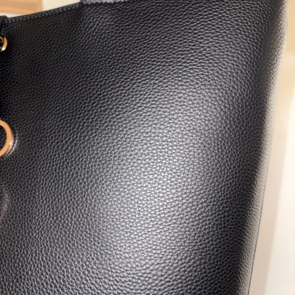 Anne Klein Black Tote with Gold Bag Charms - Picture 8 of 9